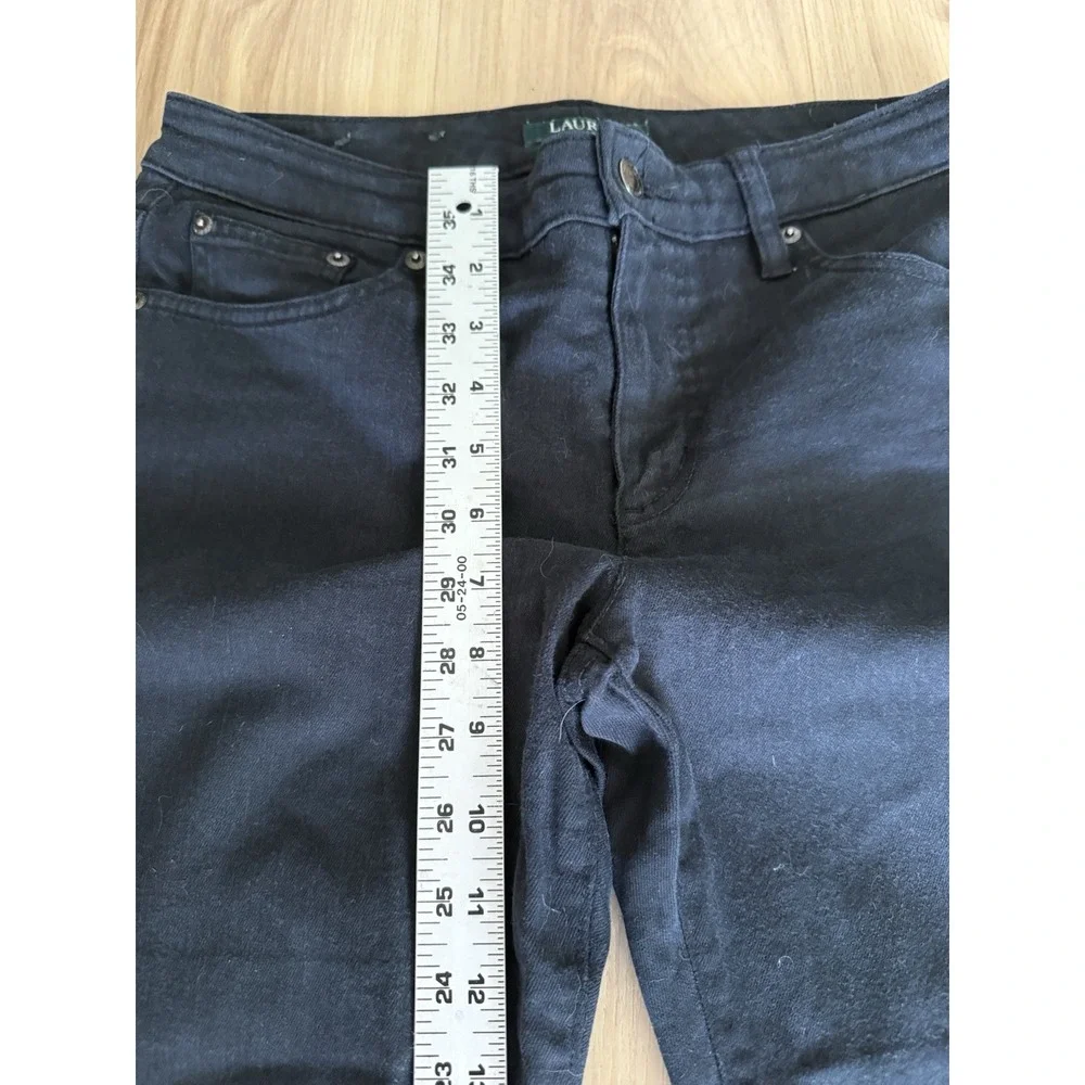 Lauren Ralph Lauren Jeans Co Modern Straight Curvy‎ Jeans 8 Black